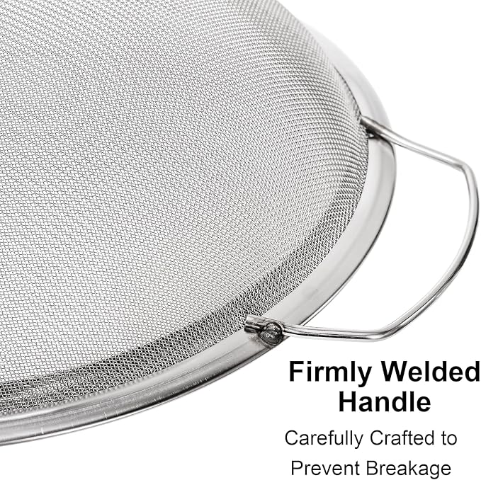 Jucoan 2 Pack Fine Mesh Paint Strainer, 11.5 Inch Stainless Steel 60 Mesh Paint Filter Fit 5 Gallon Bucket for Filter Oil, Water Based Oil Paints, Honey Funnel Filter