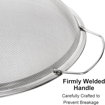 Jucoan 2 Pack Fine Mesh Paint Strainer, 11.5 Inch Stainless Steel 60 Mesh Paint Filter Fit 5 Gallon Bucket for Filter Oil, Water Based Oil Paints, Honey Funnel Filter