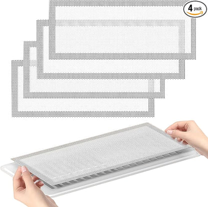 4 PCS White Magnetic Vent Covers -5"x11" Magnetic Air Vent Screen - for Floor/Wall/Ceiling Registers - Easy Install, Secure Fit - Durable(Fits Registers 5"to 6" Width x 11" to12.5"Length)