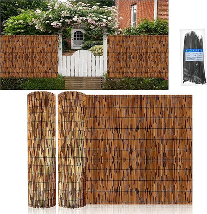 Fence Privacy Screen Natural Reed Fencing Decorative Fence for Backyard Garden Patio Pool Apartment Balcony Outdoor Wall Divider Privacy Screen