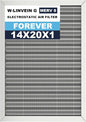 14x20x1 Reusable Air Filter, Electrostatic, Washable Lasts a Lifetime, Breathe Fresher Air in Home and Office HVAC AC Furnace Systems, Merv 8 (Actual Size: 13.69x19.8x0.82 Inch)