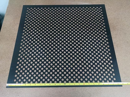 2'x2' Black Plastic Perforated Tile, 5 Pack, with 1/2" Holes