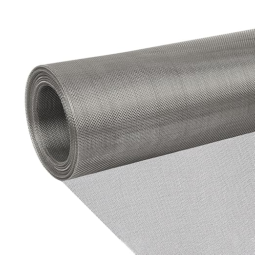 20mesh Stainless Steel Mesh Screen, 15.7"x78.7"(40x200cm) Metal Mesh Screen, 1mm Hole Woven Wire Mesh, No Rust and Easy to Cut for Air Vent, Window Screen, Cage, Filter Mesh DIY Projects