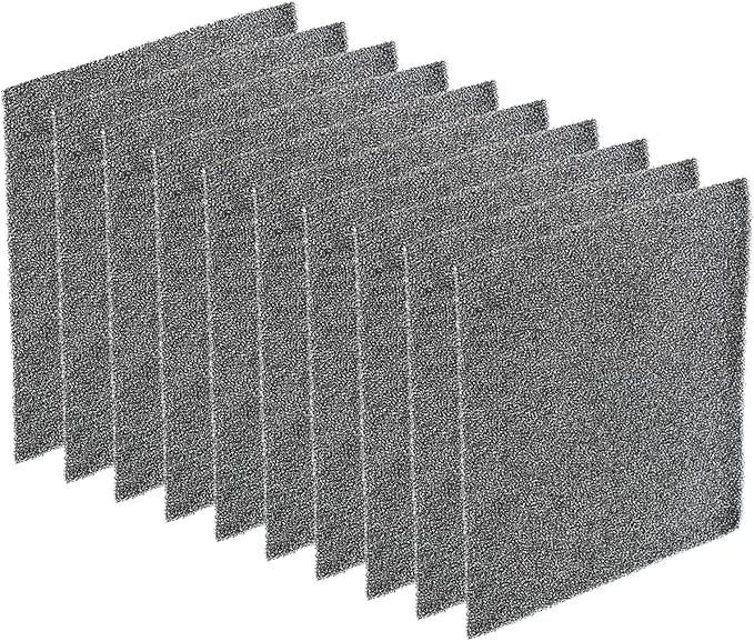 PATIKIL 120mm Filter Foam Sponges, 10 Pack Sponge Sheet Replacement Media Pad for Computer, Ventilator, Fan, Black