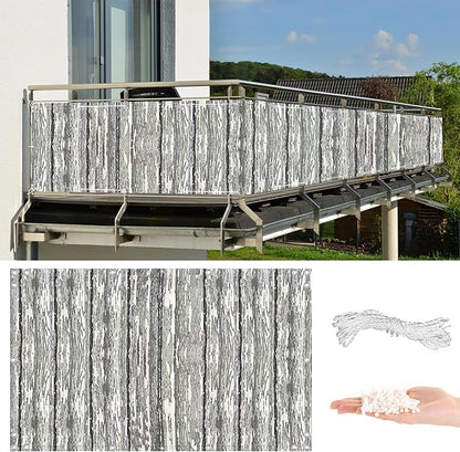 Fence Privacy Screen 3.3' x 65.6' Privacy Protection Weatherproof Outdoor Dog Fence, Easy Installation with Zip Ties for Porch Deck Outdoor Backyard Patio Balconys, Vertical Floor Pattern