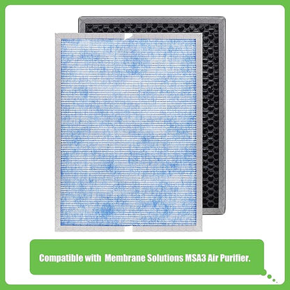 Hichoryer【Upgraded】MSA3 Replacement Filter,Compatible with MSA3 & MSA3S Air Purifier, 3-in-1 H13 True HEPA Filter with Odaller Pure Technology, 2 Pack