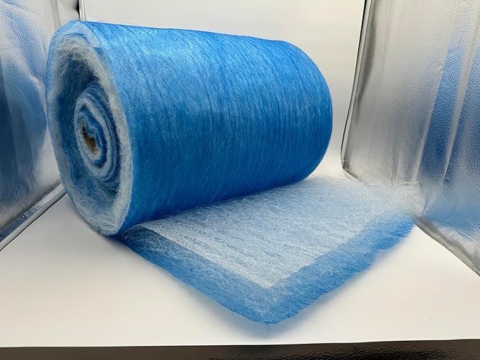 wioboy Paint Booth Exhaust Filter Roll (25" x 200ft), Spray Booth Filter, Fiberglass Paint Arrestor for Air Filter System(18 Gram)