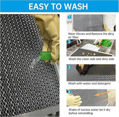 UBeesize 14x18x1 Air Filter HVAC AC Furnace Filter,MERV 8,Reusable Washable, Lasts a Lifetime,Permanent Air Filter,Breathe Fresher,Home And Office(Actual Size:13.74x17.83x0.8Inch)