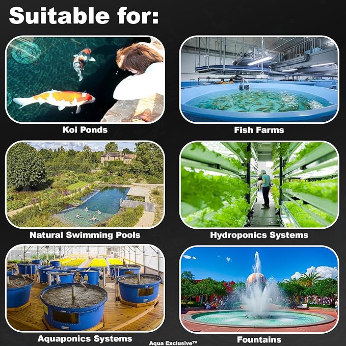 Rotary Drum Filter | RDF 8000GPH | Fully Automatic Water Filter System | Koi Pond, Aquaculture, Fish Farm, Hydroponics, Aquaponics, Natural Swimming Pool, Aquarium, Fountains | 110-120V 60Hz 25212