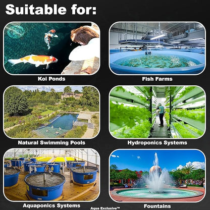 Rotary Drum Filter | RDF 8000GPH | Fully Automatic Water Filter System | Koi Pond, Aquaculture, Fish Farm, Hydroponics, Aquaponics, Natural Swimming Pool, Aquarium, Fountains | 110-120V 60Hz 25212