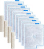8 Pack Large Filter Cartridges Replacement Compatible with Aqueon QuietFlow LED PRO Size 20,30,50,75/Power Size 20,30,50,55/75, E Internal 40 and Canister (Extra 4Pcs Filter Pads)