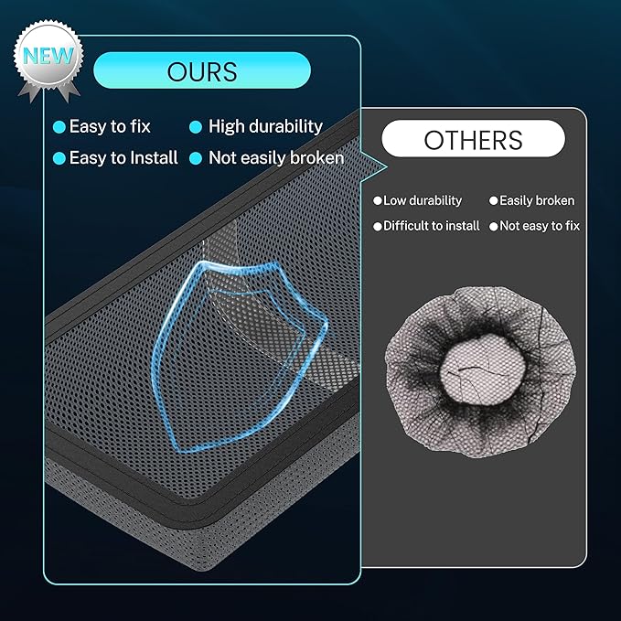 6 Pack Floor Register Cover Trap, HG Power 4 x 12 Inch Floor Vent Screen Net, Nylon Fabric Mesh Air Vent Filter for Home Floor, Catches Coins, Toys, Snacks, Pet Hair, Pet Food