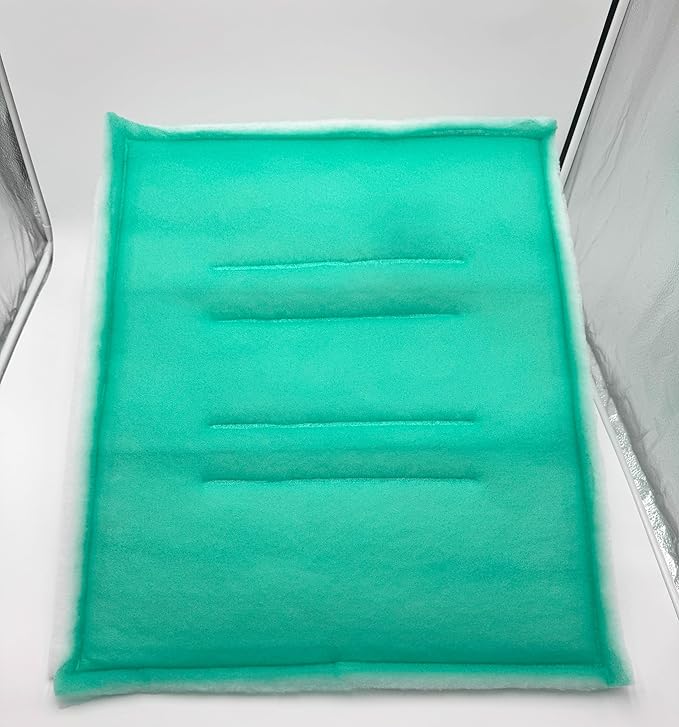 Paint Booth Intake Air Filter Panel, Crossdraft Spray Booth Filter Pad (20/case, 16" x 25")