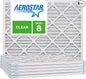 Aerostar 8x24x1 MERV 8, Pleated Air Filter, 8x24x1, Box of 6, Made in the USA