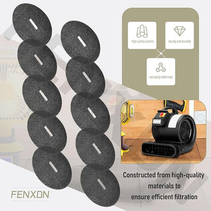 10-Pack Replacement Filters Compatible with B-Air Pet Dryer Airmovers GP-1, GP-1-F Grizzly, for Use by Pet Groomers and Kennels