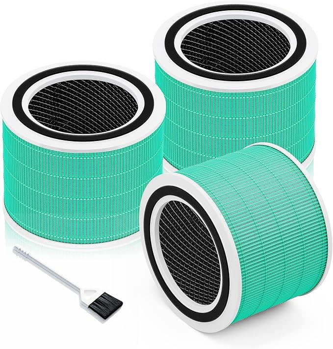 Funmit Core 200S Replacement Filter for LEVOIT Core 200S Smart WiFi Air Purifier, 3-in-1 H13 True HEPA Filter Replacement and High-Efficiency Activated Carbon, Part#Core 200S-RF, 3 Pack