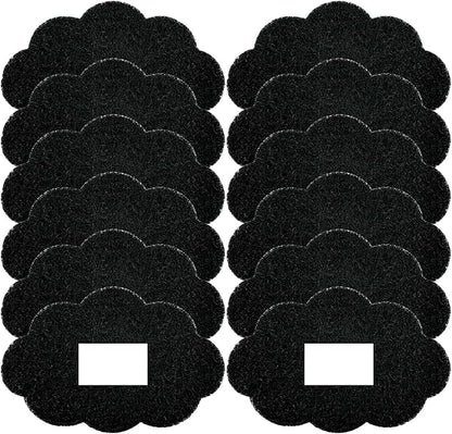 12-Pack Universal Stick-on Trash Can Odor Absorbing Filters, Activated Charcoal Purifying Deodorizer for Trash Cans, Compost Buckets, Countertop and Recycle Bins (Cloud)