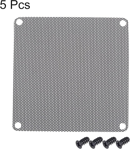 uxcell PC Dust Fan Screen with Screws for Cooling Dustproof Case Cover PVC 90mm 5pcs