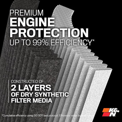 K&N Dryflow Lifetime Engine Air Filter: Washable, Replacement Filter:Compatible with 2002-2015 Toyota Mid-size Truck and SUV V6 (4-Runner, Tacoma, Hilux, Land Cruiser, Prado, FJ Cruiser), SA-2281