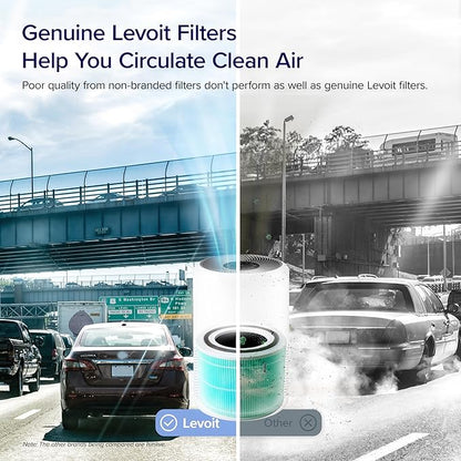 LEVOIT Core 300-P Replacement Filter for Toxin Absorber, Genuine Core300S-P Air Purifier Filters, Supports HEPA Sleep Mode, High-Efficiency Activated Carbon, Core 300-RF-TX, Green