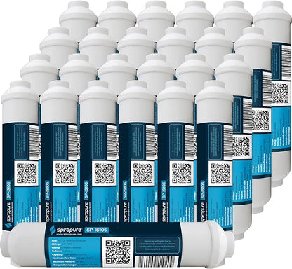 SpiroPure Inline Sediment Water Filter with 1/4" FNTP or 3/8" Quick-Connect, 2" x 10" (Case of 25)