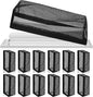 Zonon 12 Pcs 6 x 10 Inch Floor Register Cover Trap Vent Screen for Home Vent Mesh Elastic Band Filter Floor Register Trap Keeps Pet Hair,Food Out(Black)