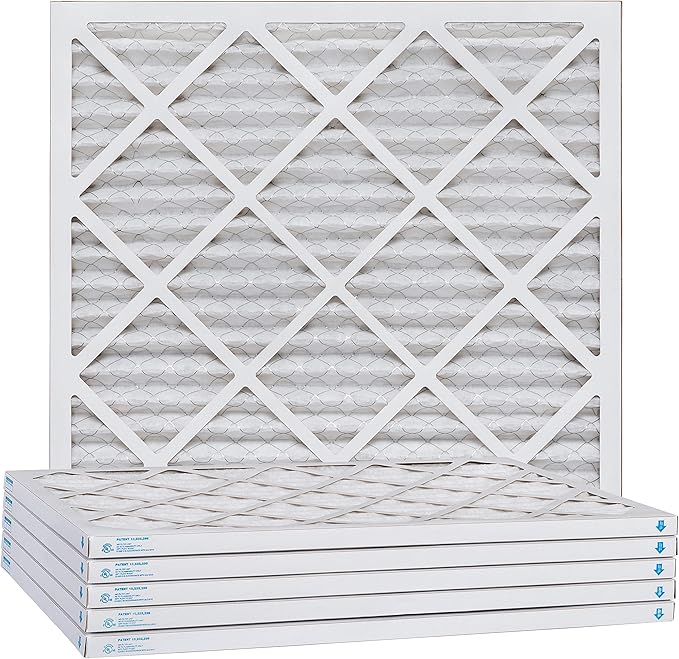 Aerostar 8x8x1 MERV 8, Pleated Air Filter, 8x8x1, Box of 6, Made in the USA