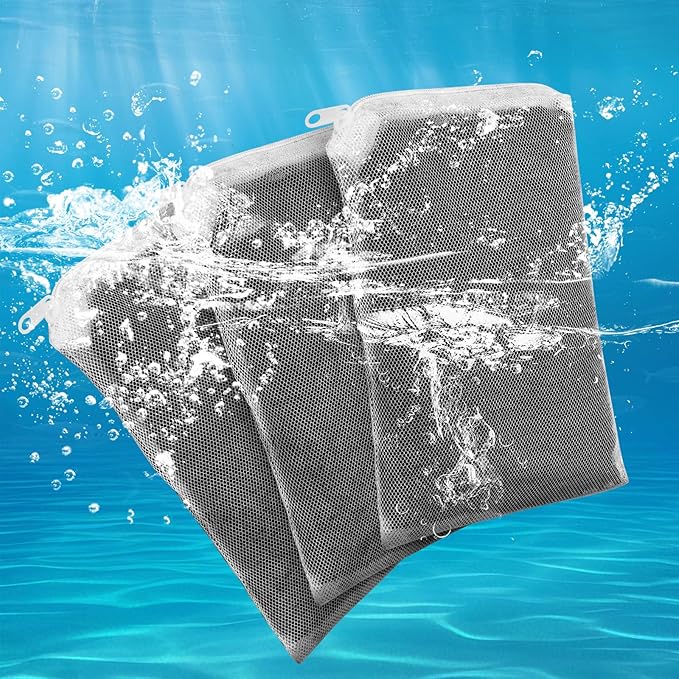 3 Pack 8 Oz Pro-C Aquarium Canister Filter Media Bag (Only Activated Carbon) for Penn-Plax Cascade Filter Parts, Also fits Eheim ECCO, Eheim Pro/Pro II, AquaClear 500 and FilStar Canisters