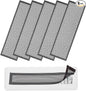 YOKIVE 6 Pcs Magnetic Floor Vent Covers, Floor Register Cover PVC Mesh Air Vent Screen Filters, Great for Home Floor, Wall, Ceiling, Catch Debris Hair Dust (Black, 14-Inch x 6-Inch)