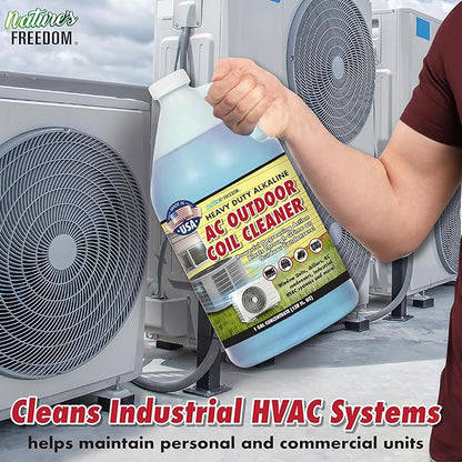 Natural's Freedom HVAC Outdoor Coil Cleaner Gallon with Pump Sprayer