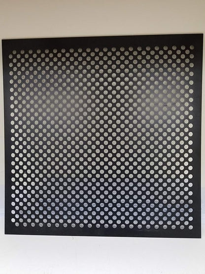 2'x2' Black Plastic Perforated Tile, 5 Pack, with 1/2" Holes