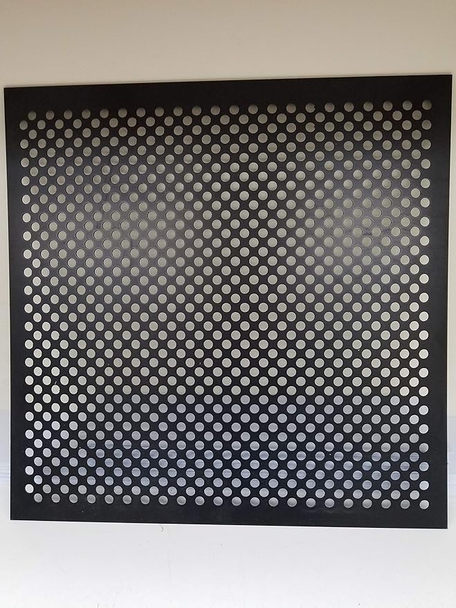 2'x2' Black Plastic Perforated Tile, 3 Pack, with 1/2" Holes