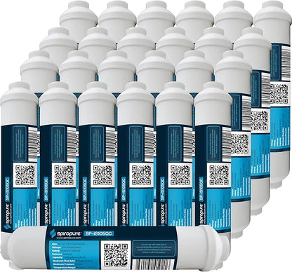 SpiroPure Inline Sediment Water Filter with 1/4" Quick-Connect, 2" x 10" (Case of 25)