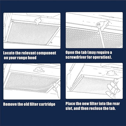 97007696 Range Hood Filter 41F Stove Vent Hood Filters for Kitchen Range Hood Filter Replacement Grease Mesh Charcoal Carbon Oven Vent Hood Filters by Size 10.5" x 8.75"