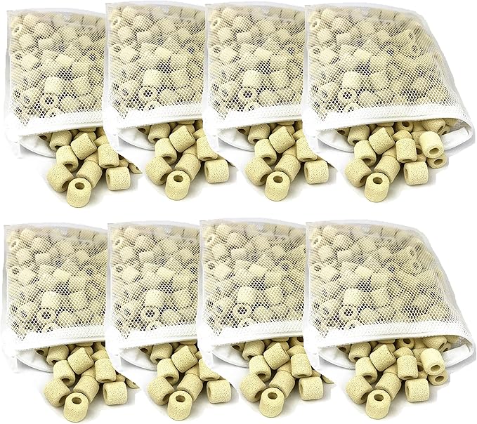 Ceramic Filter Media Bio Filter Rings 0.7lb / 2lb / 4lb / 8lb (8lbs)