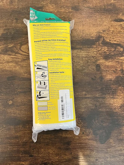 Dust Control Vent Filters - Pack of 24 Air Vent Filters (4" x 10")