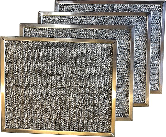 Filter Everything Replacement Aluminum Filters Compatible With nVent, Pentair, Hoffman, McLean 10100090, 10100090sp, 10-1000-90, 10 1000 90, 10100090h, 89057620-8 x 9 x 3/8-4-Pack